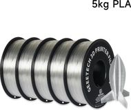 PLA filament pour imprimantes 3D - 1,75 mm - bobine de 5 kg - transparent