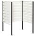 vidaXL Écran de poubelle 85 x 85 x 113 cm Acier Blanc