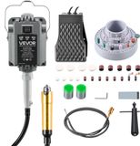 VEVOR Elektrische Roterende Slijpmachine, 1200 W, 30.000 TPM, Flexibele As Roterende Slijpmachine met Voetpedaalbediening, Hangende Slijpmachine met 112-Delige Accessoire Set, Hogesnelheidsslijpmachine voor Slijpen, Polijsten en Snijden