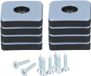 Teflon Glijders Schroeven - Meubelglijders PTFE - Vloer Beschermen - Met Metalen Bodemplaat - 25 x 25 mm - Blauw-grijs