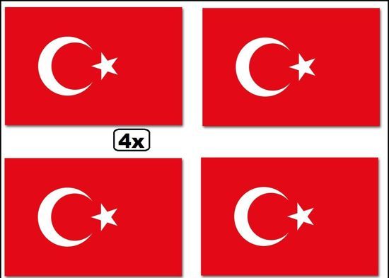 Themaparty Vlag Turkije 90x150 cm - 7438227427462
