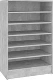 vidaXL Schoenenkast 60x35x92 cm Betongrijs