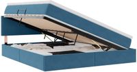 vidaXL LED opbergbed met matras Donkerblauw 180 x 200 cm Fluweel