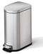 StarTech Tretmülleimer 10 l - Rechteckiger Abfalleimer - Edelstahl - Soft-Close-Deckel - Fingerabdruckresistent - Herausnehmbarer Inneneimer - Silber
