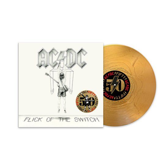 Flick AC/DC Flick Of The Switch 50th Anniversary Gold Color Vinyl LP