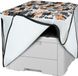 kwmobile Housse en lin pour Brother DCP-L3560CDW / MFC-L3740CDWE Cover - Housse de protection pour imprimante - Design Chat