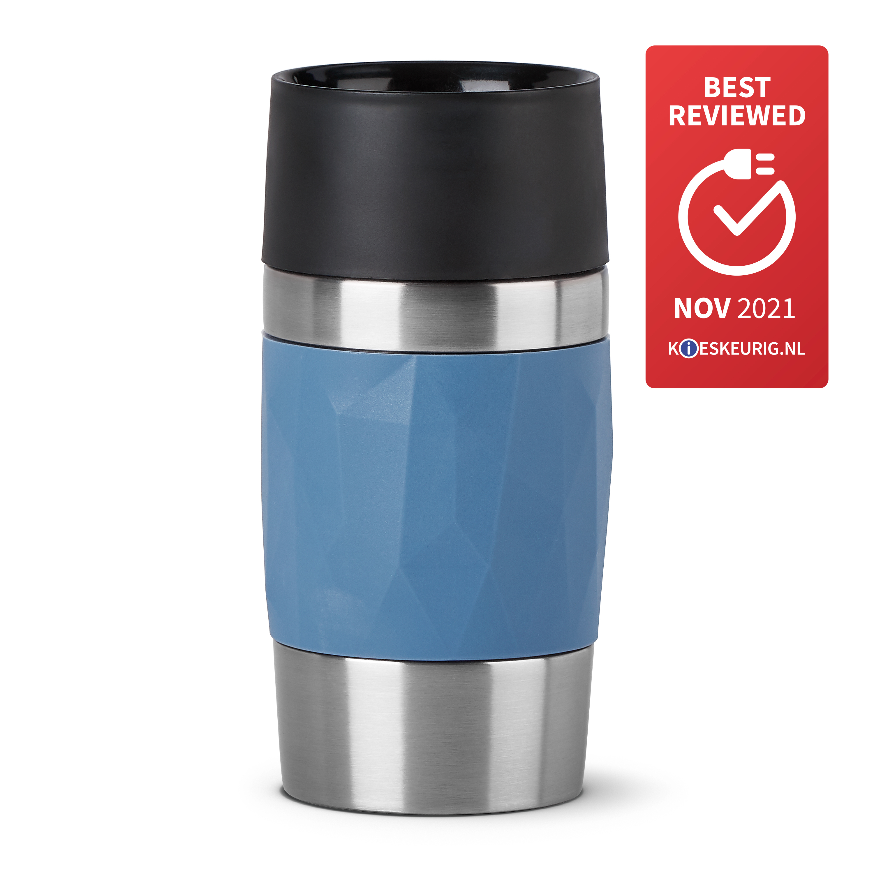 Tefal Travel Mug Compact N2160210 RVS/Blauw 0,3L