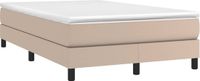 vidaXL Boxspringbed met matras, cappuccino-bruin, 120x190 cm, kunstleer
