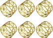 Intirilife serviethouder 6 stuks van roestvrij staal in goud - 4,5 x 3 cm