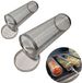 Merkloos lot de 2 paniers de grillades roulants cylindre de gril BBQ cage à légumes de viande de gril BBQ