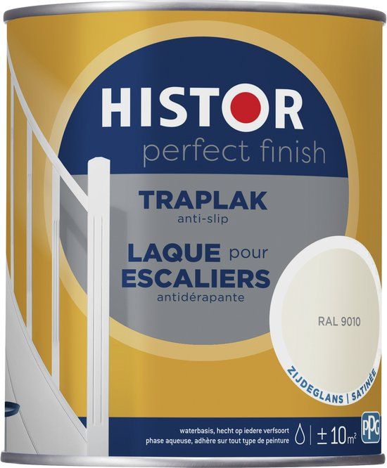 Histor Perfect Finish Traplak - Anti-Slip - RAL 9010 - 0.75L