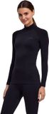 FALKE Maximum Warm High Neck sneldrogend functioneel materiaal functioneel shirt met lange mouwen dames zwart - maat XL