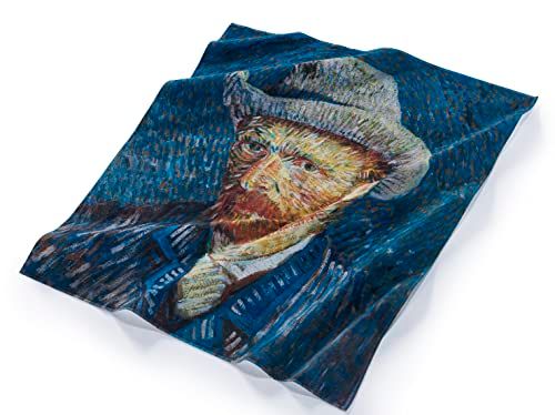 Musearta Unisex strandhanddoek met het motief Self-Portret met Grey Felt Hat van de kunstenaar Vincent Van Gogh van katoen in de afmeting 120x150 cm, BT-VG-SH-V424391