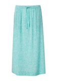 s.Oliver - Vrouwen - Viscose midi rok met steekzakken en tunnelkoord - Turquoise