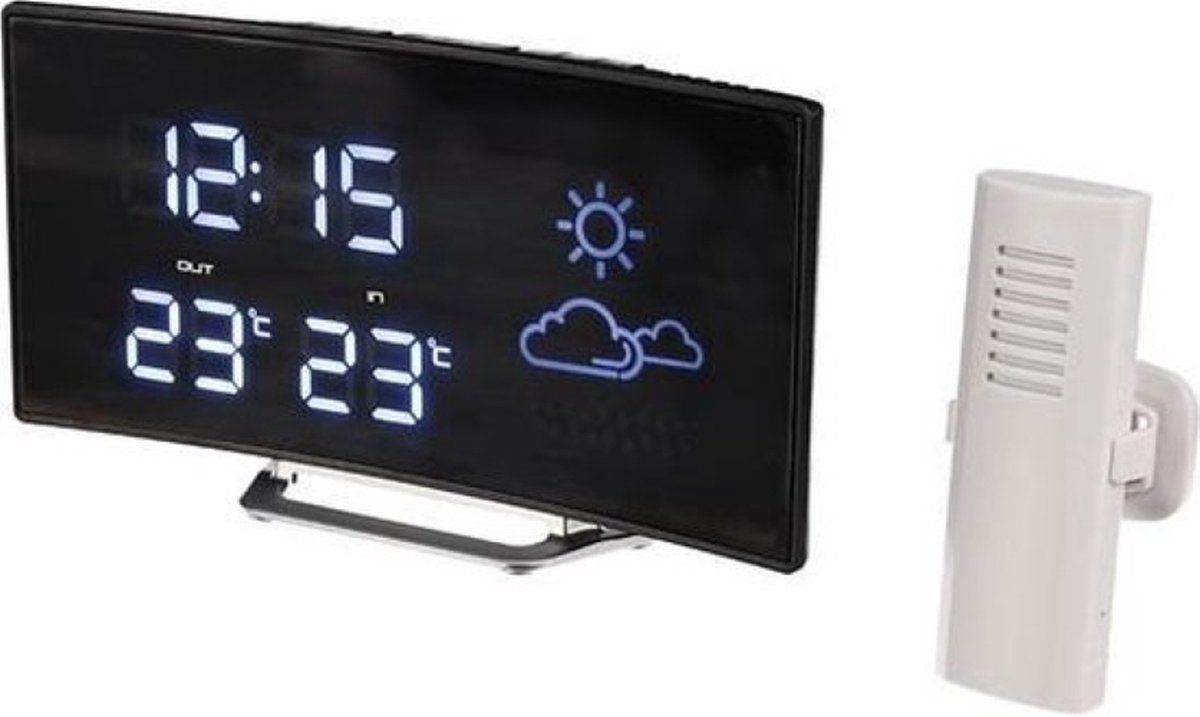 Kristmar Weerstation met Kleurendisplay - Draadloos - Zwart
