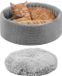 Lit pour chat sans marque - Avec coussin amovible - Ø 50 x 18 cm - Gris