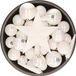 Bellatio Decorations Shoppartners Bv 49x stuks kunststof kerstballen met ster piek parelmoer wit mix - Kerstversiering/kerstboomversiering