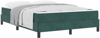 vidaXL Boxspring Bed met Matras Donkergroen 140 x 190 cm Stof