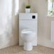 Hudson Reed Cluo WC-Ombouw Hoekmontage Modern Wit met Reservoir, Select Staand Toilet en Zwarte Spoelknop