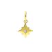 Lucardi Dames Stainless steel goldplated hanger ster met zirkonia voor dames - Hanger - Staal - Goudkleurig