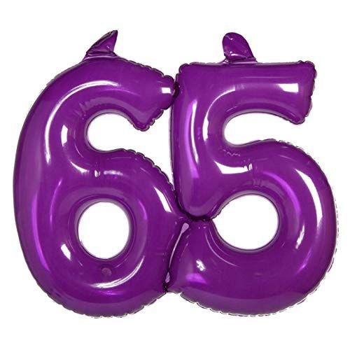 Folat Party Products Folat Opblaasbaar Nummer 65 Violet Transparant 20179