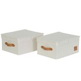LOVE IT STORE IT Premium opbergdoos met deksel S, grijs, set van 2