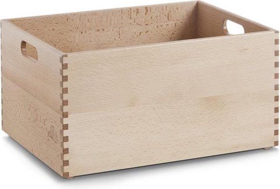 Zeller - Storage Box - 30 l - Beech Lacquered