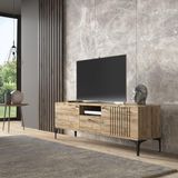 Hanah Home Stijlvolle tv-standaard met metalen poten, Atlantic Pine, 150 cm