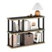 Furinno Turn-N-Tube Geen Gereedschap 3-Tier Decoratieve Display Shelf, Americano/Zwart