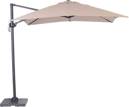 Garden Impressions Hawaii S zweefparasol - 250 x 250 cm - carbon black/ ecru