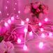 Guirlande lumineuse LED, sphérique, rose, 1,5 mètre, 10 LED, à piles