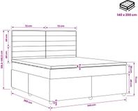 vidaXL Boxspringbed met matras Crèmekleurig 140 x 200 cm Stof