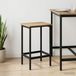 Maison Exclusive - Tabouret de bar, chêne artisanal, 40 x 32 x 74 cm, fibre de bois