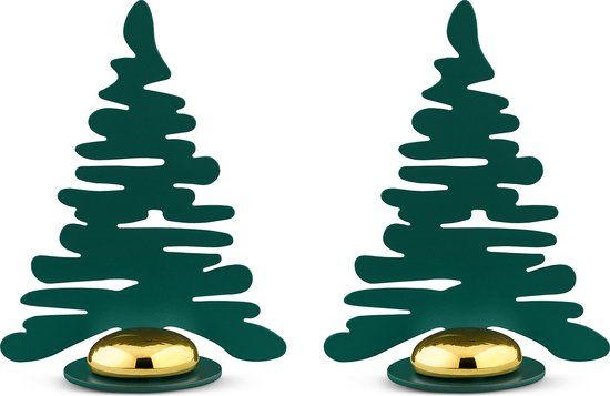 Alessi Kerstbomen Set Bark Groen BM16S2/GR - 80 cm - 2 delig