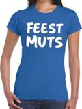 Bellatio Decorations Shoppartners Bv Blauw fun tekst t-shirt - Feestmuts - voor dames XXL