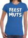 Bellatio Decorations Shoppartners Bv Blauw fun tekst t-shirt - Feestmuts - voor dames XXL