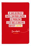 Clairefontaine 116010C - Genaaid notitieboek origanle tekst - 11x17cm - 96 gelinieerd pagina's - 90g wit papier - Matte afwerking - Jemedisais Collectie - 3 visuals - willekeurige levering