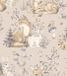 Me&miniMe Behang - Kinderkamer – Bosdieren - Beige- Bruin - Paars - Babykamer - Kinderbehang – Dieren - Hert - Vos - Konijn - 0,53 x 10,05 M