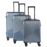 Enrico Benetti Louisville kofferset driedelig - 39040-03 - Jeansblauw
