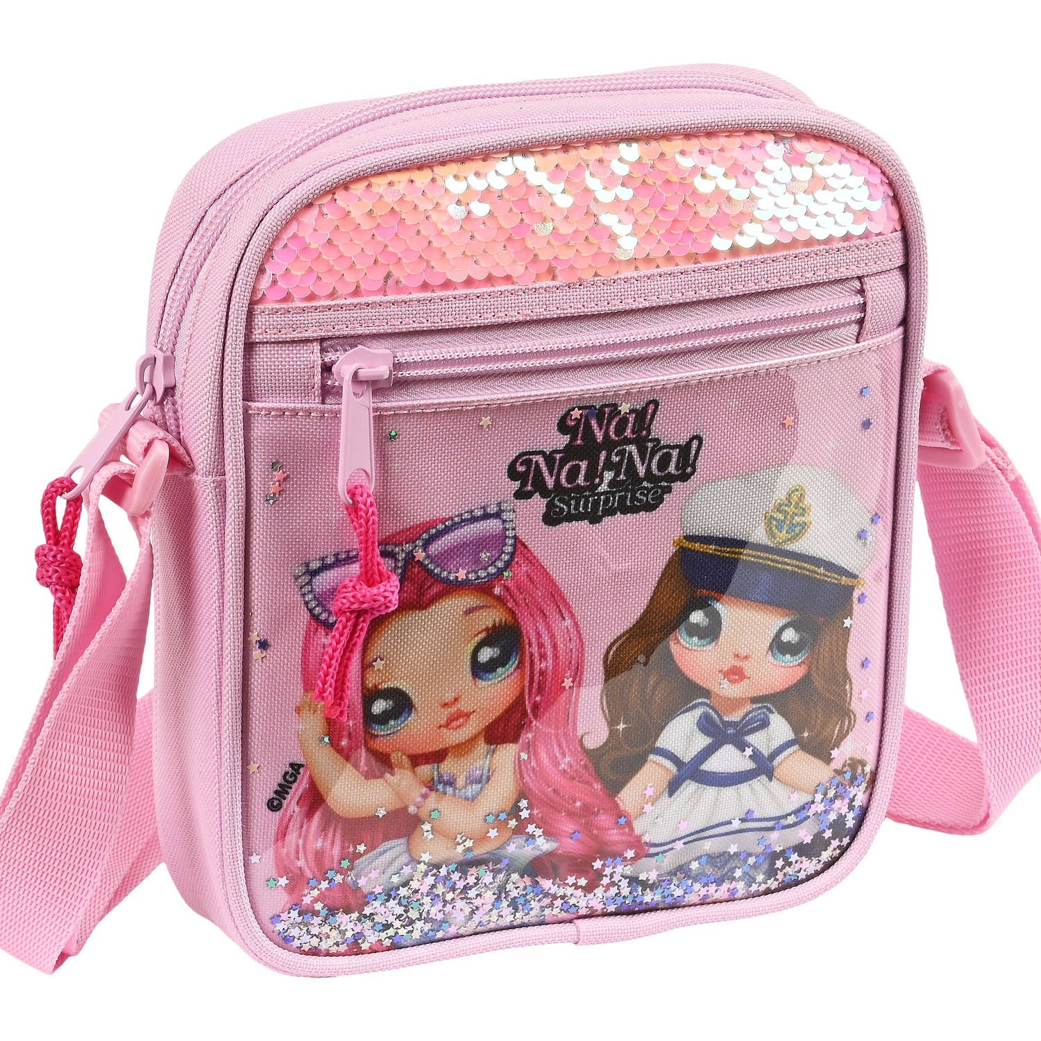 n/a Mini Schoudertas Mermaid Roze Polyester 18 x 16 x 4 cm