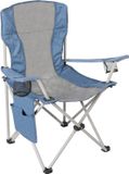 Merkloos Opvouwbare campingstoel met zijvak - Grijs/Blauw beach sling chair