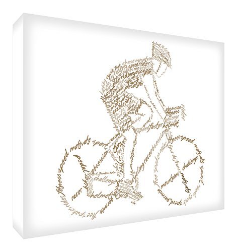 Little Helper Oh my Word! WSNB-BC-BIKE2436-01-DE Premium kunstdruk muurfoto, beige