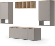 Vicco Wido Woonwand – 5 delen Grijs