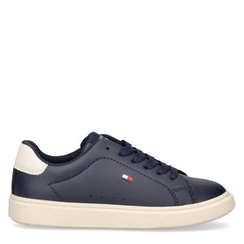 Tommy Hilfiger imitatieleren sneakers - donkerblauw