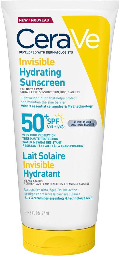 CeraVe Onzichtbare Hydraterende Zonnebrandcrème SPF50 - 177ml