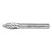 PFERD HM-freesstift, vlamvorm B, tanden allround, freesstift-ø 8 mm, schacht-ø 6 mm, lengte 60 mm, 21001015