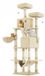 Feandrea Grand poteau griffoir stable avec maisonnette, hamac et 13 poteaux en sisal - Beige, 206 cm