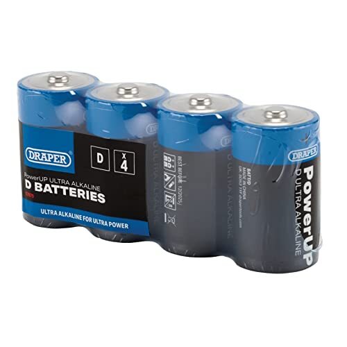Draper Draper 03979 PowerUP Ultra Alkaline D Batterijen (Pack van 4)