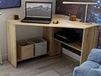 RINOLA Bureau d'angle 80 cm chêne sonoma