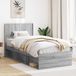 Maison Exclusive - Cadre de lit avec espace de rangement et tête de lit, couleur : Sonoma gris, dimensions : 90 x 200 cm